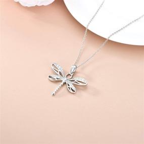 img 1 attached to 🦋 Exquisite 925 Sterling Silver Dragonfly Necklace - Perfect Dragonfly Gifts for Women, Girls, and Jewelry Lovers