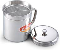 🥫 cook n home stainless steel oil storage can strainer, 1.5 quart (6 cup) capacity logo