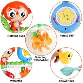 img 3 attached to 🐵 G-WACK Bath Toys: Fun and Durable Water Play for 1-3 Year Olds! Perfect for Toddlers, Preschoolers, and Newborns! Interactive Monkey Caterpillar Design with 2 Strong Suction Cups!