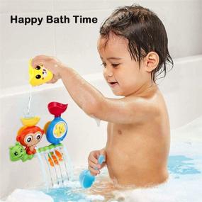 img 1 attached to 🐵 Ванночные игрушки G-WACK: Веселая и прочная водная игра для 1-3-летних детей! Идеально подходит для малышей, детей дошкольного возраста и новорожденных! Взаимодействие с улиткой-обезьянкой с использованием 2 мощных присосок!