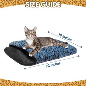 img 3 attached to 🐱 Cozy Cat Cave Bed: Calming Retreat for Indoor Cats & Small Dogs, Anxiety Relief, Self-Heating, Non-Slip Leopard Mattress, Ideal for Kittens, Puppies, Small Breeds