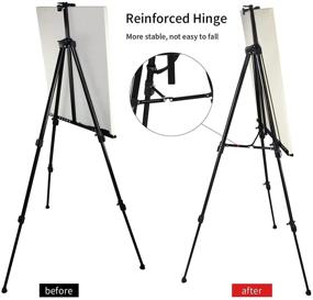img 2 attached to 🎨 RRFTOK 72-Inch Double Tier Display Easel Stand: Adjustable Metal Tripod Art Easels for Painting, Displaying, and Drawing