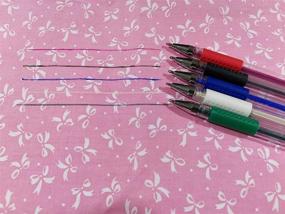 img 1 attached to 🔥 Ink to Heat Erase Fabric Marking Pens w/ 10 Free Refills for Quilting Sewing, Assorted 5 Colors Pack - White, Black, Red, Green, Blue