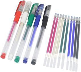 img 3 attached to 🔥 Ink to Heat Erase Fabric Marking Pens w/ 10 Free Refills for Quilting Sewing, Assorted 5 Colors Pack - White, Black, Red, Green, Blue
