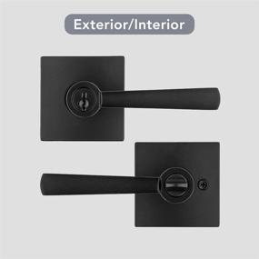 img 1 attached to 🔑 Baldwin 93540-020 Spyglass Keyed Entry Lever for Garage Office Door Handle in Matte Black: SmartKey Security, Modern Slim Design for Interior & Exterior Doors, Prestige Series