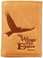 premium quality saddle genuine leather tri fold wallet: stylish and practical logo