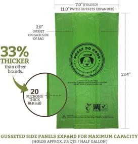 img 2 attached to 🌎 Earth-Friendly Dog Poop Bags: Certified Compostable, Thick & Leak-Proof with Dispenser - 60 Count