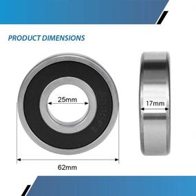 img 2 attached to Raven Premium 6305 2RS 25X62X17Mm Pre Lubricated