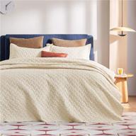 bedsure twin quilt beige bedspread logo