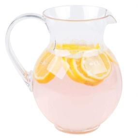 img 2 attached to 🍋 Shatterproof Plastic Lemonade/Margarita Pitcher, Clear - G.E.T. P-4090-PC-CL-EC, 90 Oz