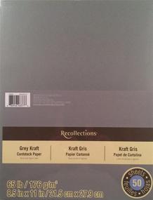 img 1 attached to 📄 Recollections Grey Kraft Cardstock Paper Pack - 8.5x11 Size with 50 Sheets