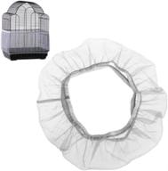 🐦 soft airy bird cage seed catcher 13inch: efficient parrot seed guard with stretchy nylon mesh net cover for large size cages logo