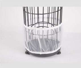 img 1 attached to 🐦 Soft Airy Bird Cage Seed Catcher 13inch: Efficient Parrot Seed Guard with Stretchy Nylon Mesh Net Cover for Large Size Cages