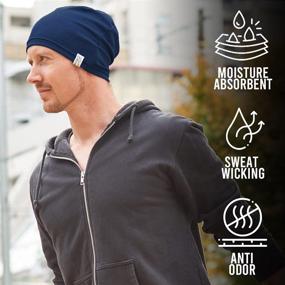 img 3 attached to 🧢 Men's Moisture-Wicking Sports Beanie - Running, Gym, Bike Hat Helmet Liner