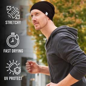 img 1 attached to 🧢 Men's Moisture-Wicking Sports Beanie - Running, Gym, Bike Hat Helmet Liner