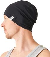 🧢 men's moisture-wicking sports beanie - running, gym, bike hat helmet liner logo