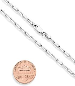 img 3 attached to 📎 MiaBella 2.5mm Paperclip Link Chain Anklet: Stylish Italian 925 Sterling Silver Ankle Bracelet for Women, 9-11 Inch, Made in Italy