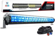 m2 aerodynamic 31 inch 180w led light bar - iceblue marker light combo for off-road driving logo