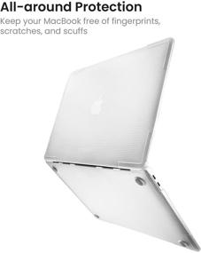 img 3 attached to Чехол tomtoc Slim Hardshell для MacBook Air M1/A2337 A2179 A1932 (2018-2021) - Премиальный материал, легкая установка/снятие, защита от царапин.