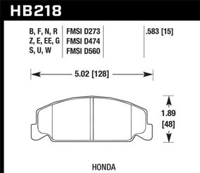 img 1 attached to Тормозные колодки Hawk Performance HB218N 583 Plus