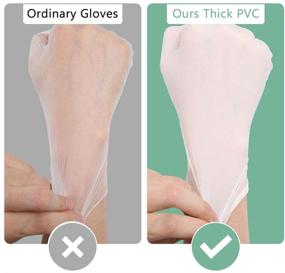 img 1 attached to 🧤 Squish Clear Vinyl Gloves Latex Free Powder-Free Glove Health Gloves for Kitchen Cooking Food Handling, 100PCS/Box, Medium - Disposable Gloves