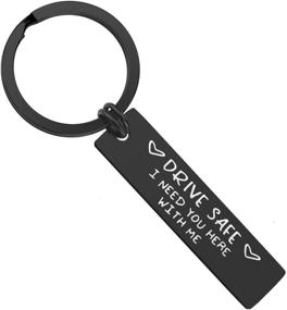 img 3 attached to 🚗 Stylish Drive Safe Keychain: Perfect Men's Accessory & Thoughtful Gift for Boyfriend