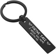 🚗 stylish drive safe keychain: perfect men's accessory & thoughtful gift for boyfriend logo