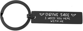 img 2 attached to 🚗 Stylish Drive Safe Keychain: Perfect Men's Accessory & Thoughtful Gift for Boyfriend