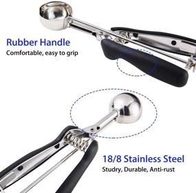 img 1 attached to 🍪 Stainless Steel Cookie Scoop Set - 3-Piece Scoops for Baking - Include 1 Tbsp/ 2 Tbsp/ 3 Tbsp - Perfect for Cookie Dough