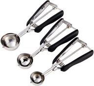 🍪 stainless steel cookie scoop set - 3-piece scoops for baking - include 1 tbsp/ 2 tbsp/ 3 tbsp - perfect for cookie dough logo