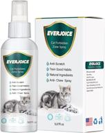 🐈 everjoice cat repellent spray - effective anti chew and scratch training aid for cats & kittens, couch and furniture protector - indoor & outdoor use. ideal deterrent spray for plant and furniture protection logo