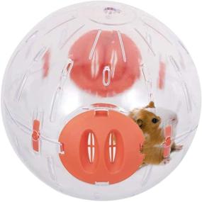 img 4 attached to WishLotus Hamster Ball: 14cm Small Pet Plastic Exercise Wheel, Golden Silk Shih Tzu Bear Toy - Relieve Boredom and Increase Activity - Jogging Wheel for Hamsters