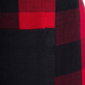 img 2 attached to 🔴 DII Buffalo Check Kitchen Collection: Classic Farmhouse Chef Apron in Red &amp; Black, One Size