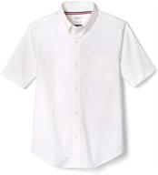 👔 classic french toast boys' short sleeve oxford dress shirt - standard & husky sizes available logo