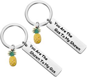 img 4 attached to 🔑 Psych-Inspired Friendship Keychain Set: You are the Shawn to My Gus - Perfect Gift for Friends - FAADBUK