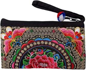 img 4 attached to Sabai Jai Embroidered Smartphone Wristlet: Stylish Women's Handbags & Wallets