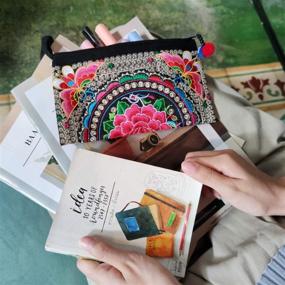 img 3 attached to Sabai Jai Embroidered Smartphone Wristlet: Stylish Women's Handbags & Wallets