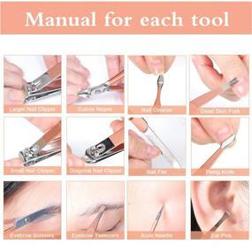 img 2 attached to Professional Manicure Set - High-Quality Ultra-Sharp Grooming Kit for Men & Women - Stainless Steel Nail Clippers Set for Manicure and Pedicure - Professional 12 In 1 Grooming Set for Travel with Luxury Leather Case