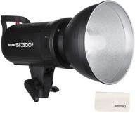 godox sk300ii studio strobe 300w: powerful 2.4g wireless x system, gn58 5600k monolight with bowens mount and 150w modeling lamp - exceptional output stability, anti-preflash feature logo