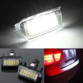 img 4 attached to Overun Bright-TECH Series 2Pcs 18 SMD Replacement LED License Plate Light Lamp Designed For 2007-2014 Ford Edge Escape Mercury Mariner