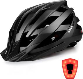 img 4 attached to Shinmax Bike Helmet for Men and Women with USB Charging Light and Sun Visor – Ideal Mountain and Road Cycling Helmet (Bc-025)