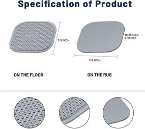 img 3 attached to 🔒 YUAKUOD Противоскользящие коврики: 4 шт. Подложки для ковров на деревянных полах - держите ваш ковер на месте!