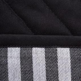 img 2 attached to 🔥 DII Cotton Heat Resistant Pot Holders Set - Farmhouse Chic Geometric Design, Machine Washable for Every Home - (8x8.5, Set of 2), Stripe