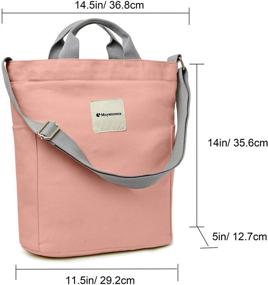 img 2 attached to Versatile Canvas Crossbody Handbag with 👜 Zipper Pockets - Perfect for Organization and Style