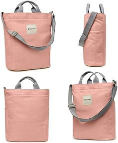 img 3 attached to Versatile Canvas Crossbody Handbag with 👜 Zipper Pockets - Perfect for Organization and Style