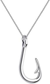 img 4 attached to CENWA Fish Hook Necklace: Stylish Fishing Hook Pendant Jewelry - The Perfect Fishing Gift for Couples