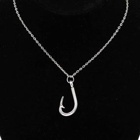 img 2 attached to CENWA Fish Hook Necklace: Stylish Fishing Hook Pendant Jewelry - The Perfect Fishing Gift for Couples