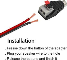 img 1 attached to 🔌 Poyiccot 4-Pack RCA Женский адаптер для акустической проводки: AV адаптер типа пружинного пресса Balun для видеоаудио CCTV - RCA Фоно разъем женский на AV 2 винтовых терминала женский конвертер.