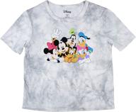 🐭 mickey mouse and friends distressed graphic acid wash t-shirt for girls - disney logo