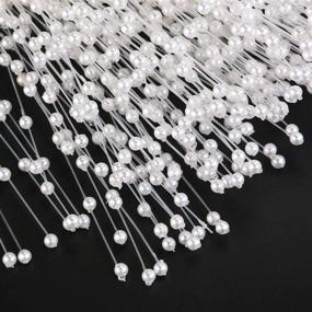 img 1 attached to Exquisite canjoyn 100 Pearl Stems for DIY Wedding Decor & Crafts – White